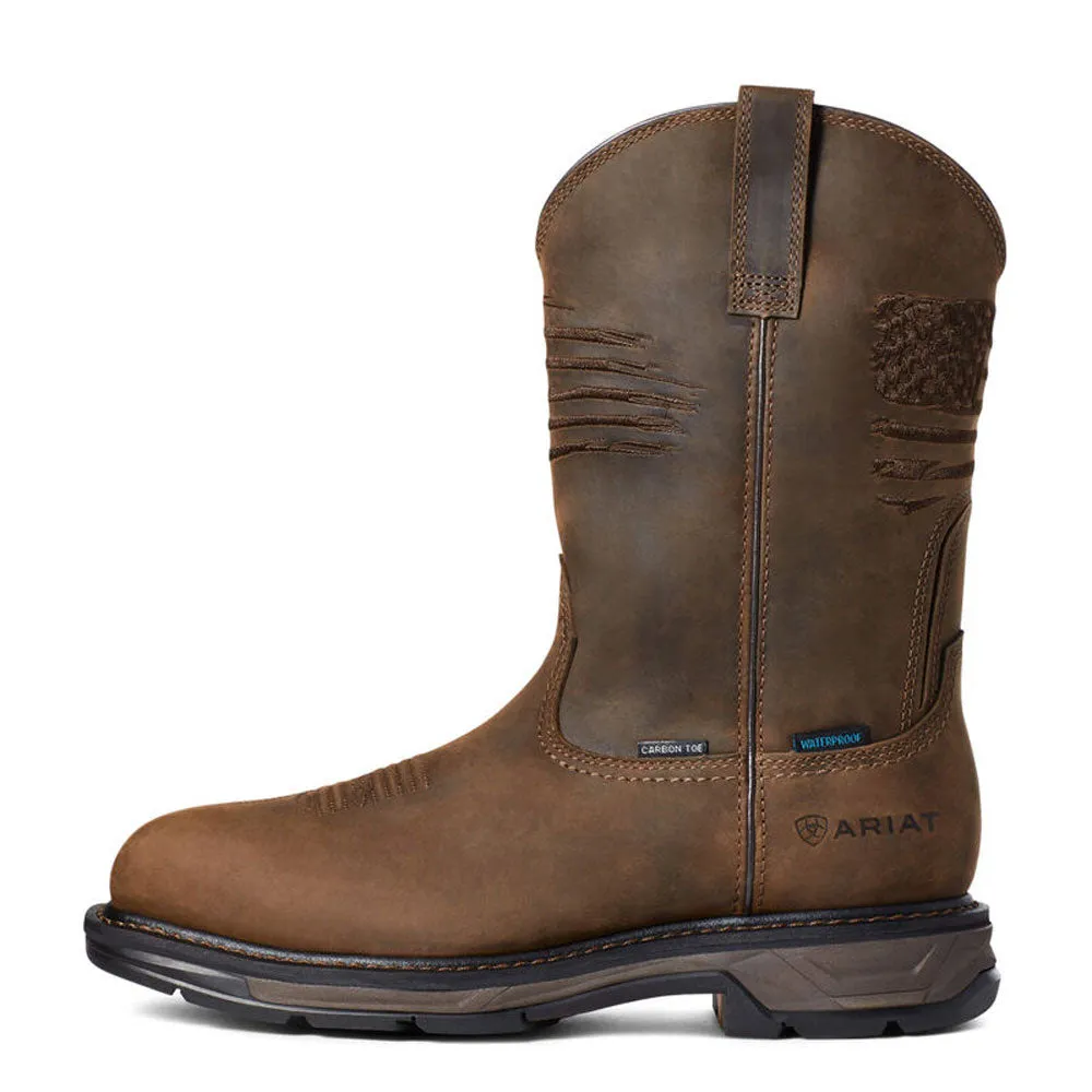 10036002 Ariat Men's Workhog XT Partriot H2O Carbon Toe Work Boot