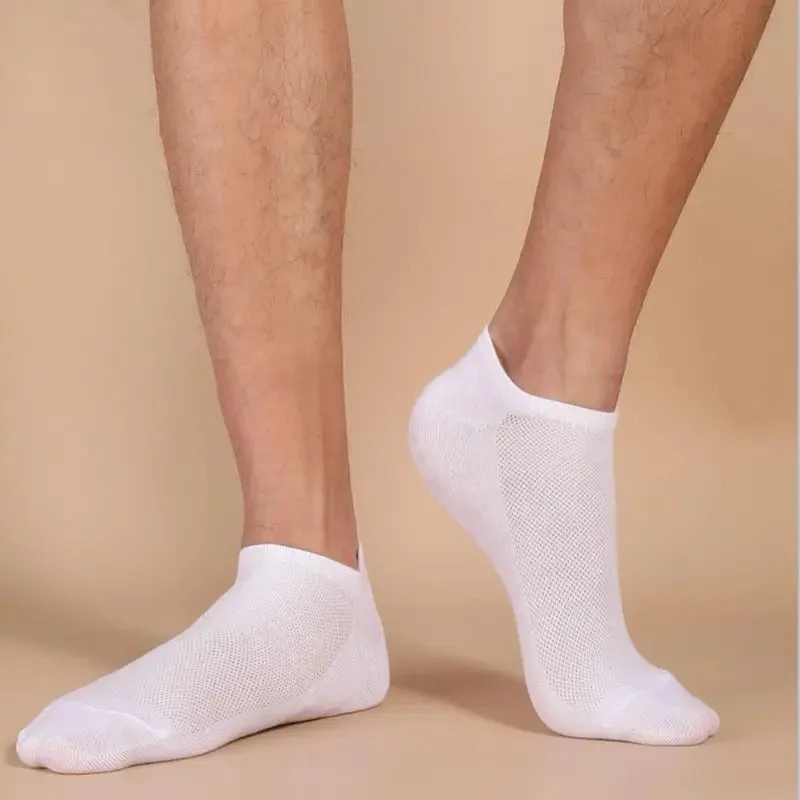 10/20pairs Unisex Casual Plain Color Boat Socks, Thin Breathable Comfy Anti-odor Sweat-absorbing Low Cut Ankle Socks For Men Women