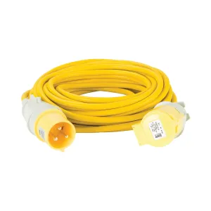 14M Extension Lead - 32A 4mm Cable - Yellow 110V