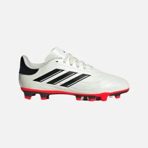 Adidas Copa Pure II Club Flexible Ground Kids Unisex Football Shoes (4-16Year) -Ivory/Core Black/Solar Red