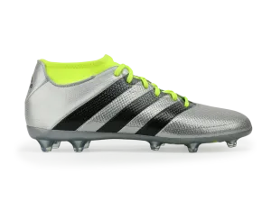 adidas Men's ACE 16.2 Primemesh FG/AG Silver Metalic/Core Black/Solar Yellow