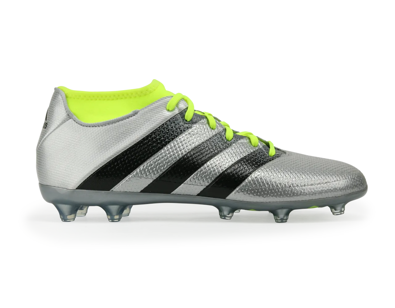 adidas Men's ACE 16.2 Primemesh FG/AG Silver Metalic/Core Black/Solar Yellow