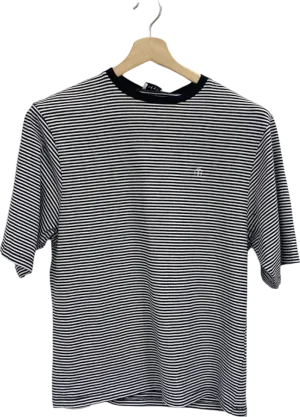 Anine Bing Black/White Striped T-Shirt S