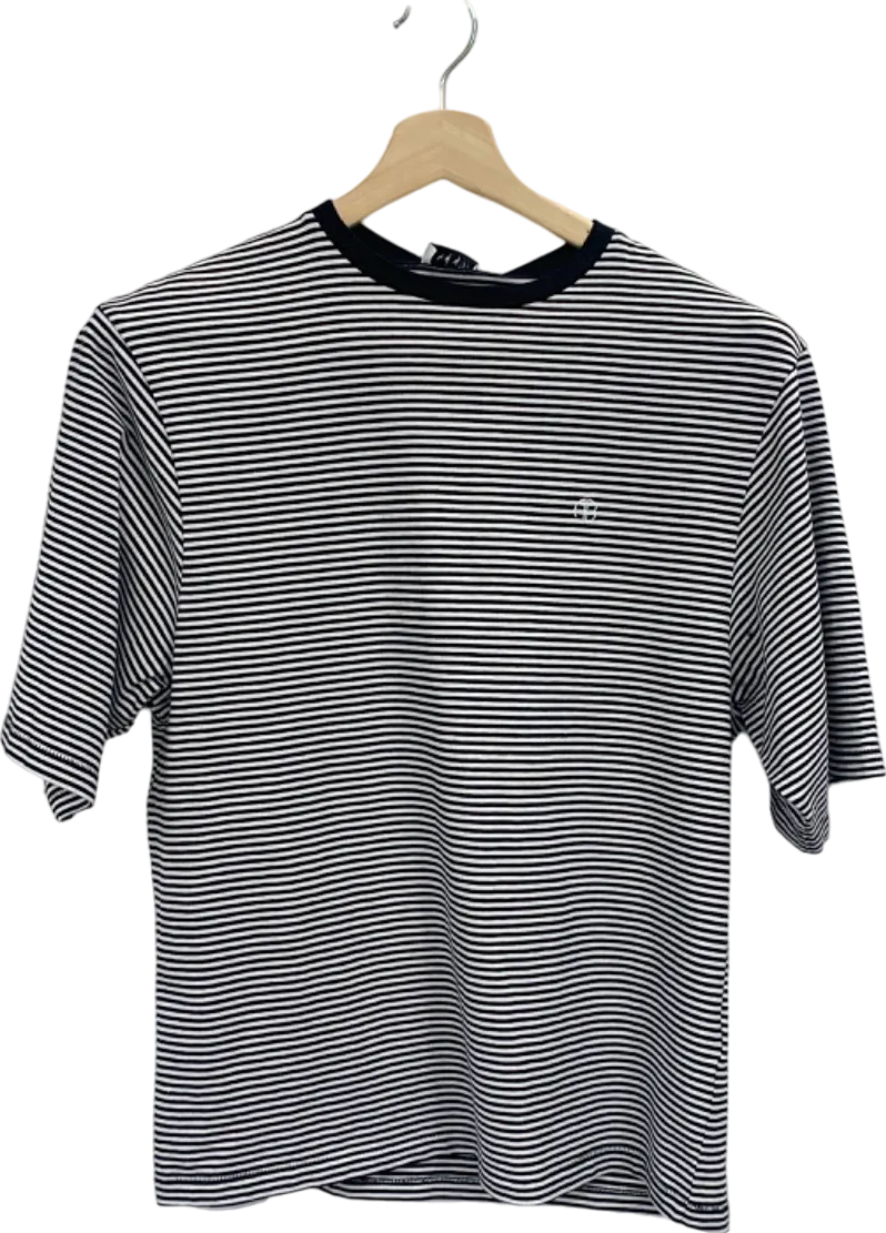 Anine Bing Black/White Striped T-Shirt S