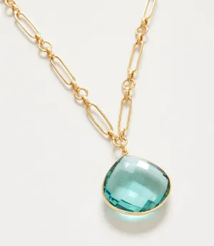 Aqua Quartz Pendant Necklace