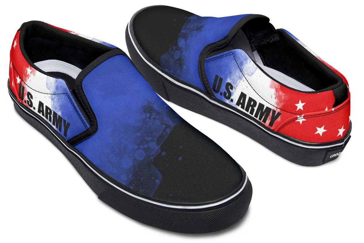 Army Flag Slip-On Shoes