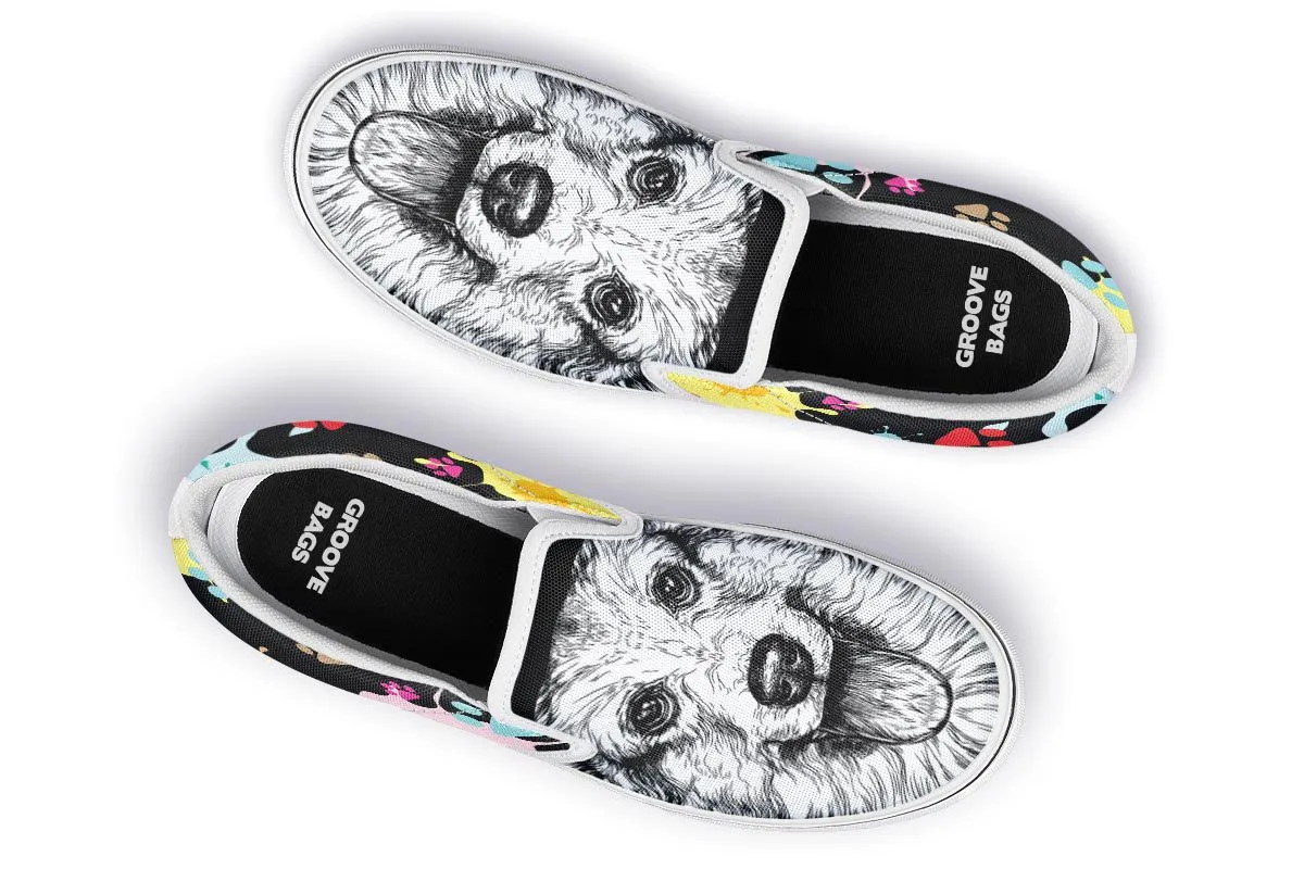 Artsy Corgi Slip-On Shoes