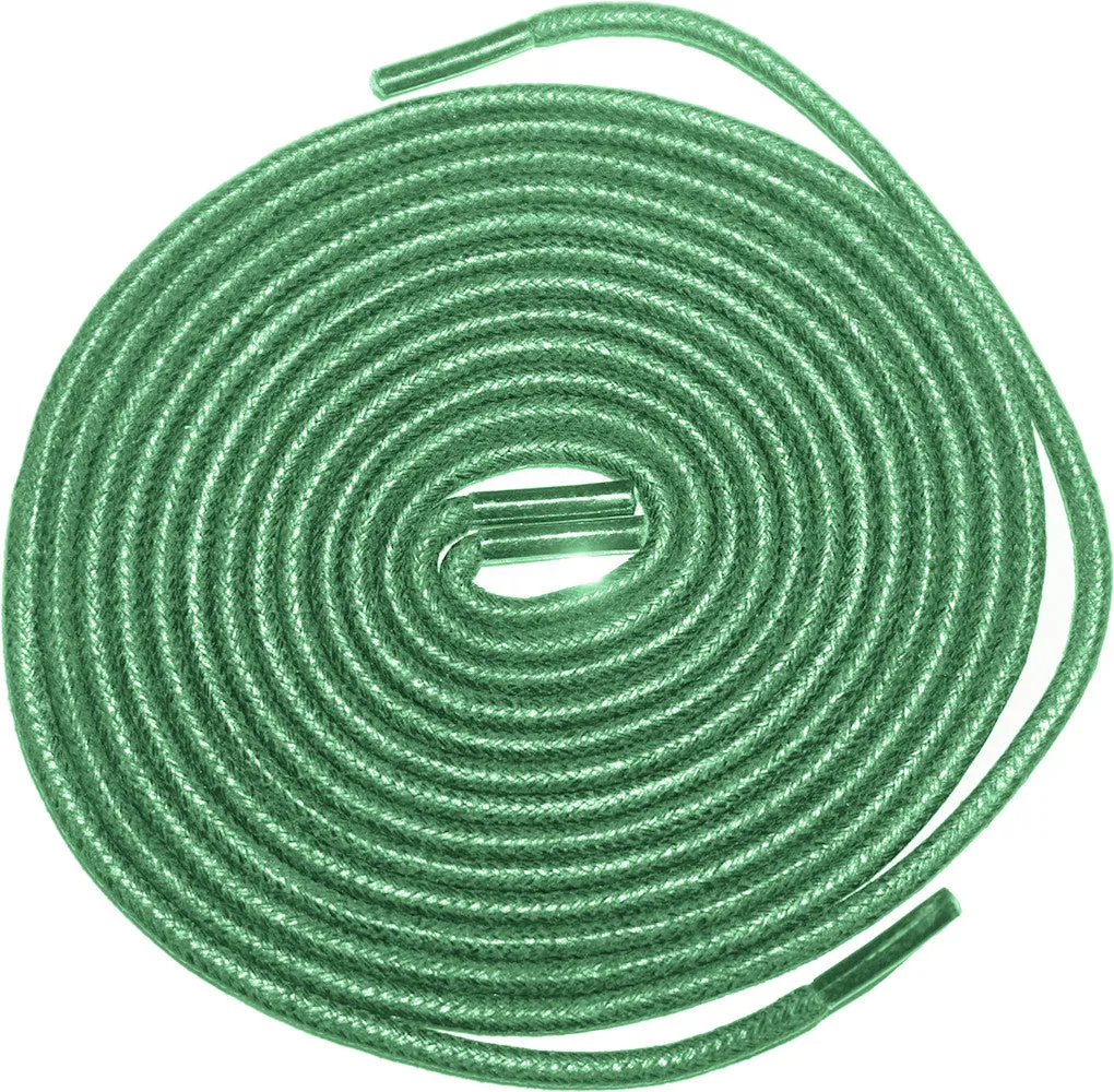 [Basil Green] - Round Waxed Cotton Shoelaces