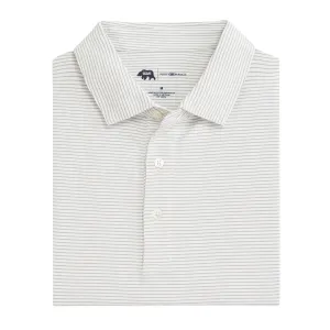 Birdie Stripe Performance Polo - Mirage Grey