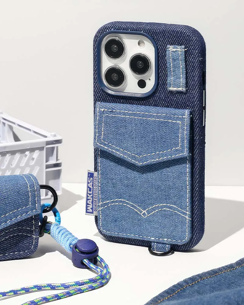 Blue Jeans Case With Card Pocket (iPhone 13/14/15 Series)