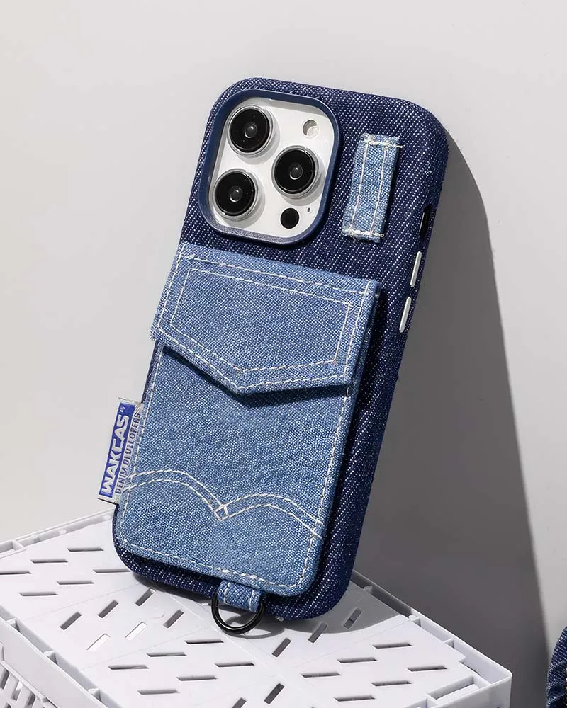 Blue Jeans Case With Card Pocket (iPhone 13/14/15 Series)