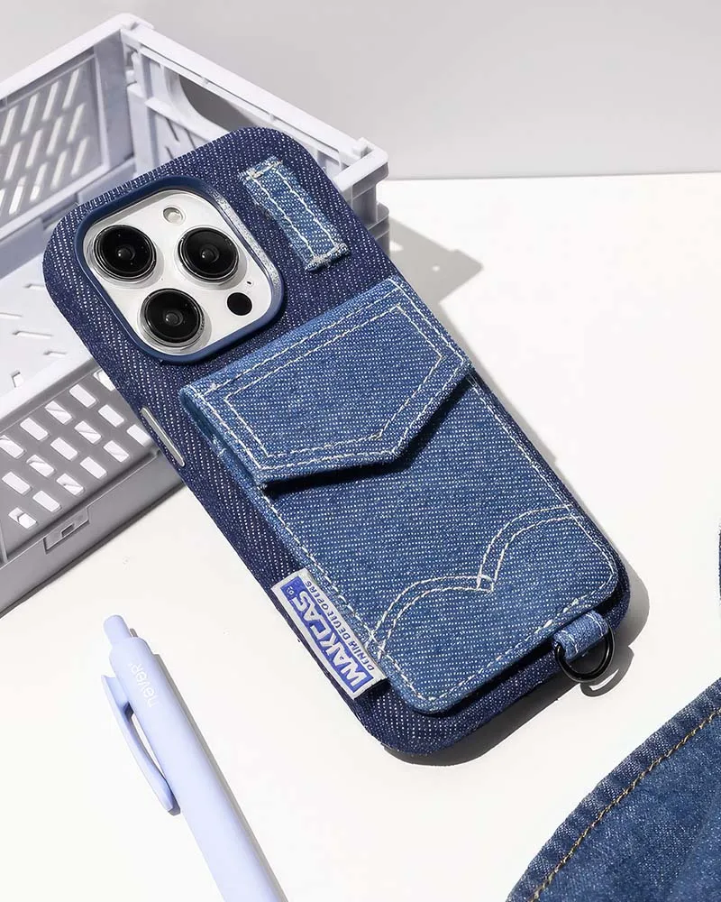 Blue Jeans Case With Card Pocket (iPhone 13/14/15 Series)