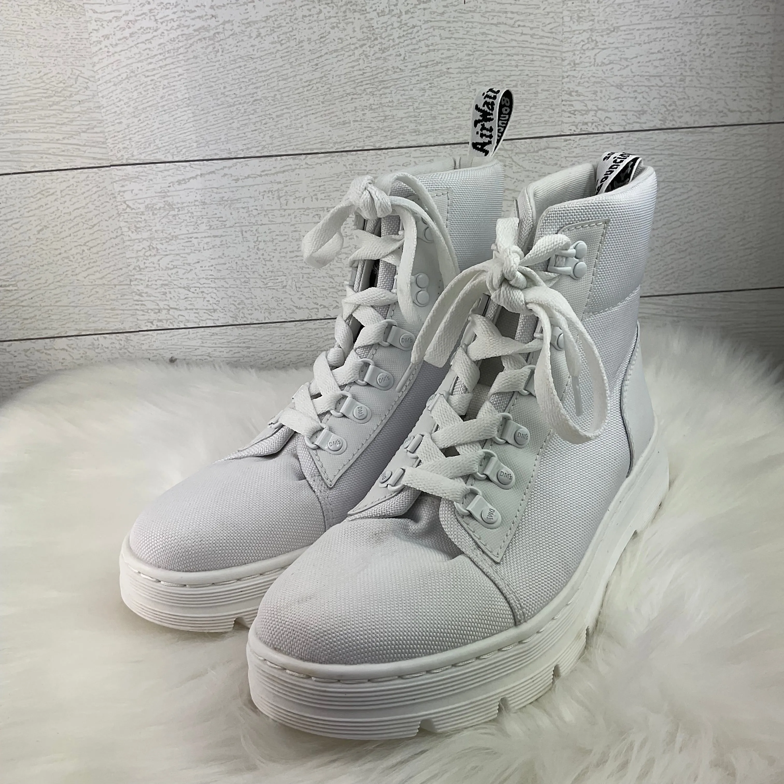 Boots Combat By Dr Martens In White, Size: 9