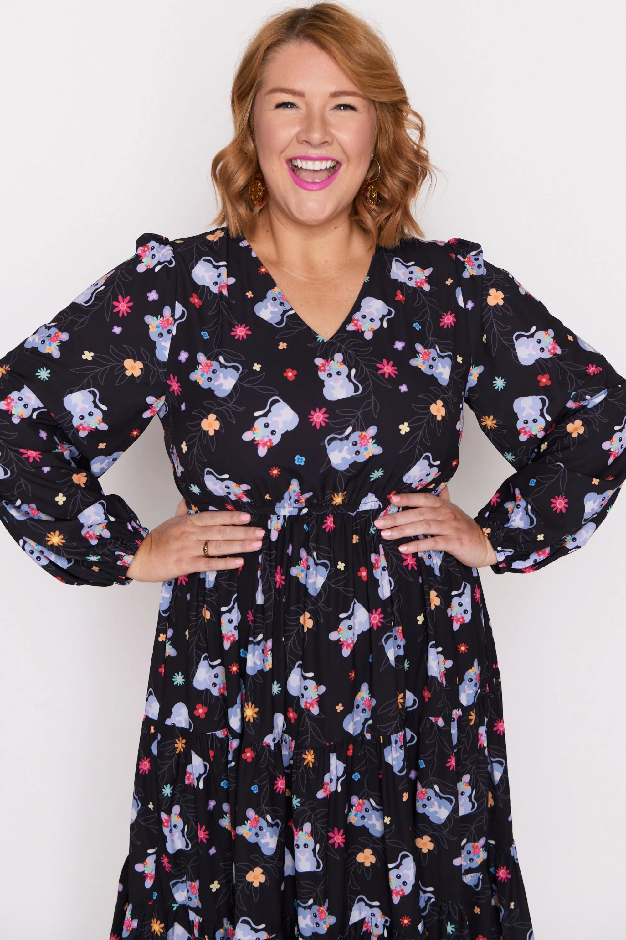 Charity Bilby Blossom Long Sleeve Dress