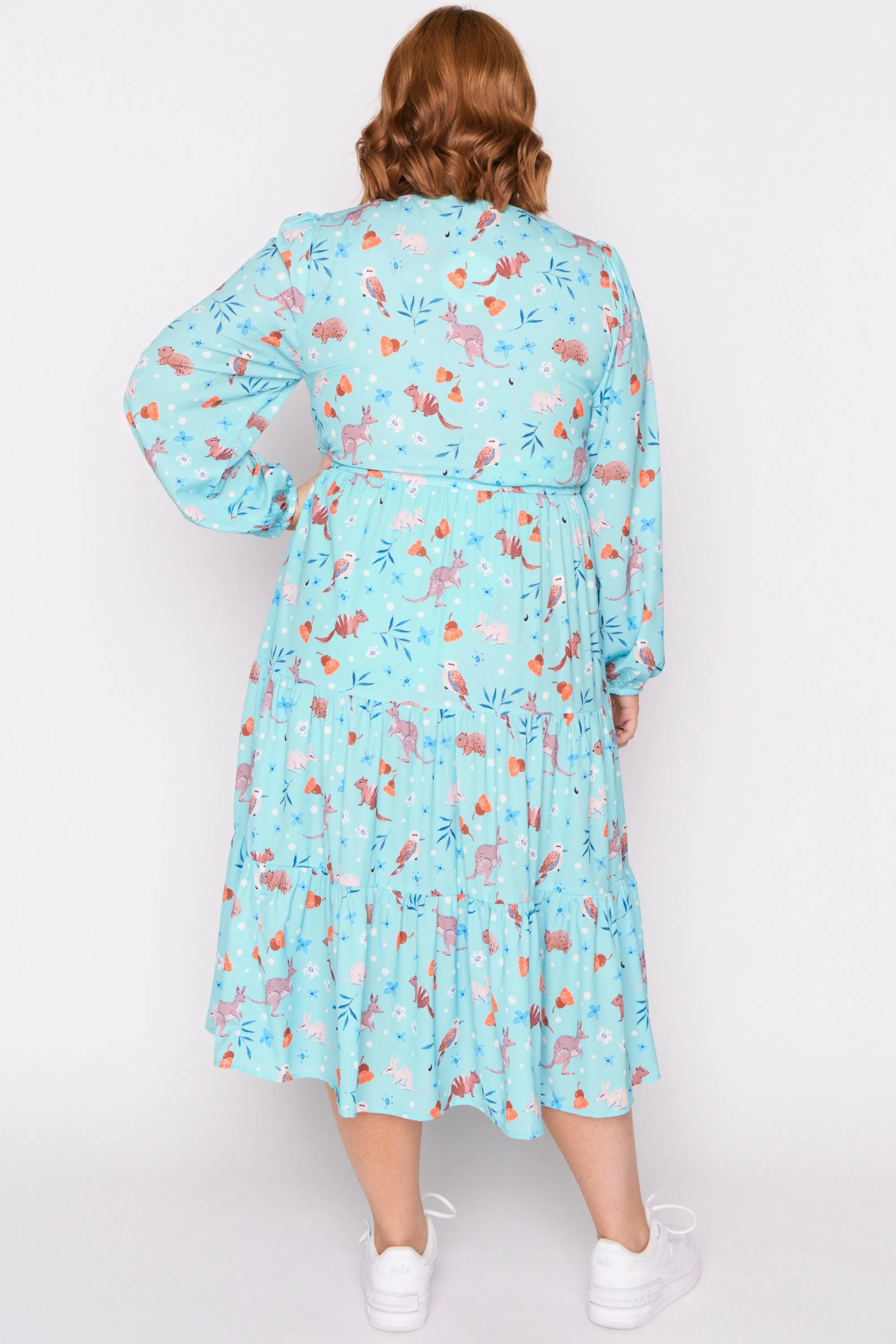 Charity Hopping Happy Long Sleeve Dress