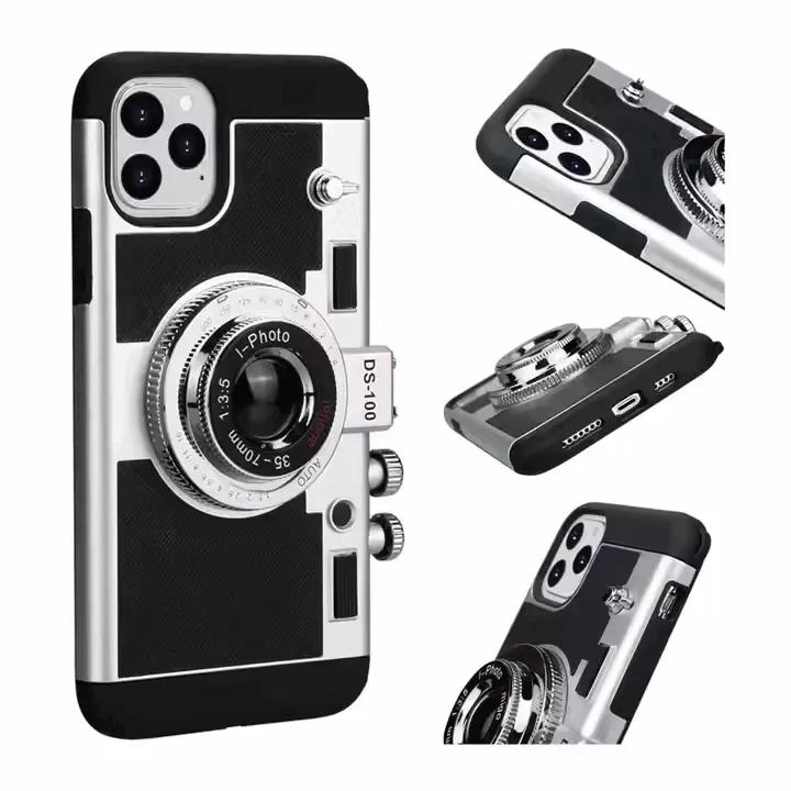 Chokore 3D Camera Crossbody Cover (Black) for iPhone