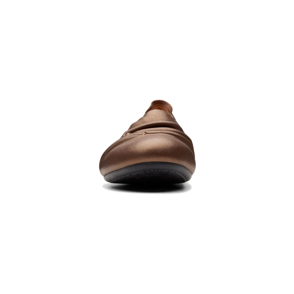 Clarks Rena Way Bronze Leather Slip-On (Women's)