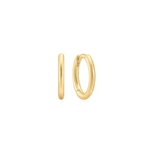 Classic Halo Gold Huggie Earrings