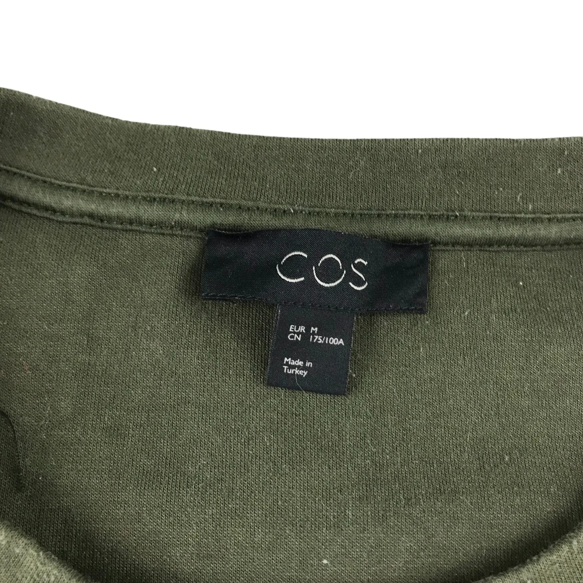 COS sweater adult size M khaki green plain crew neck pullover