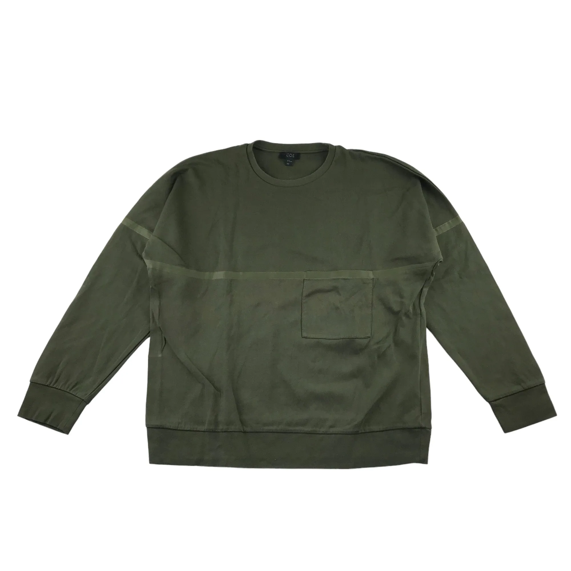 COS sweater adult size M khaki green plain crew neck pullover