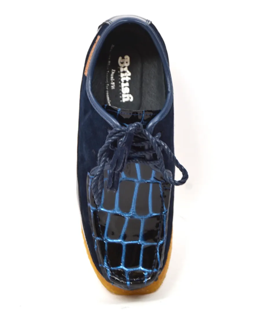 Crown Croc & Suede: Stylish and Comfortable Lace-Up Shoes