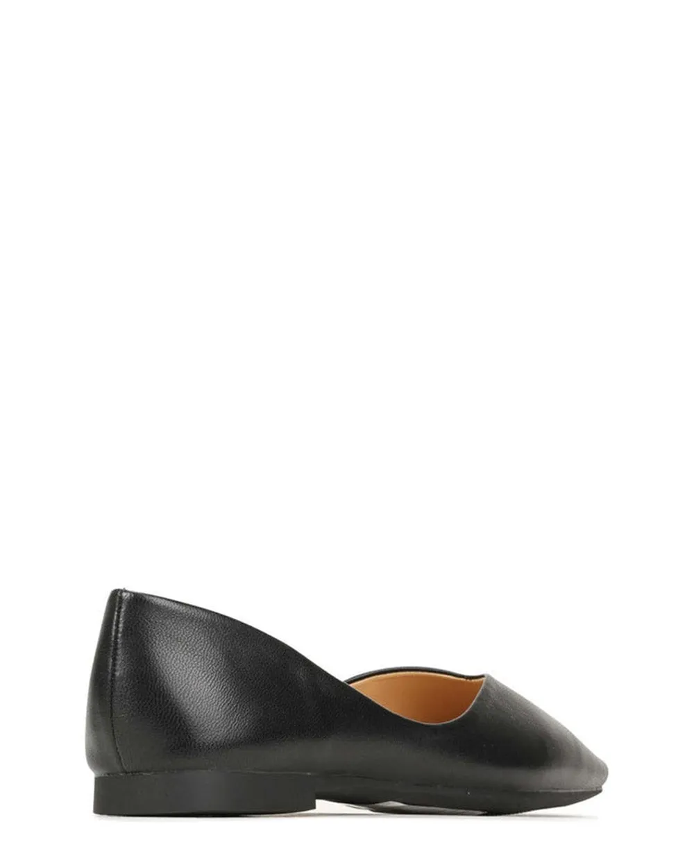 EOS Adriana Black Leather Ballet Shoe