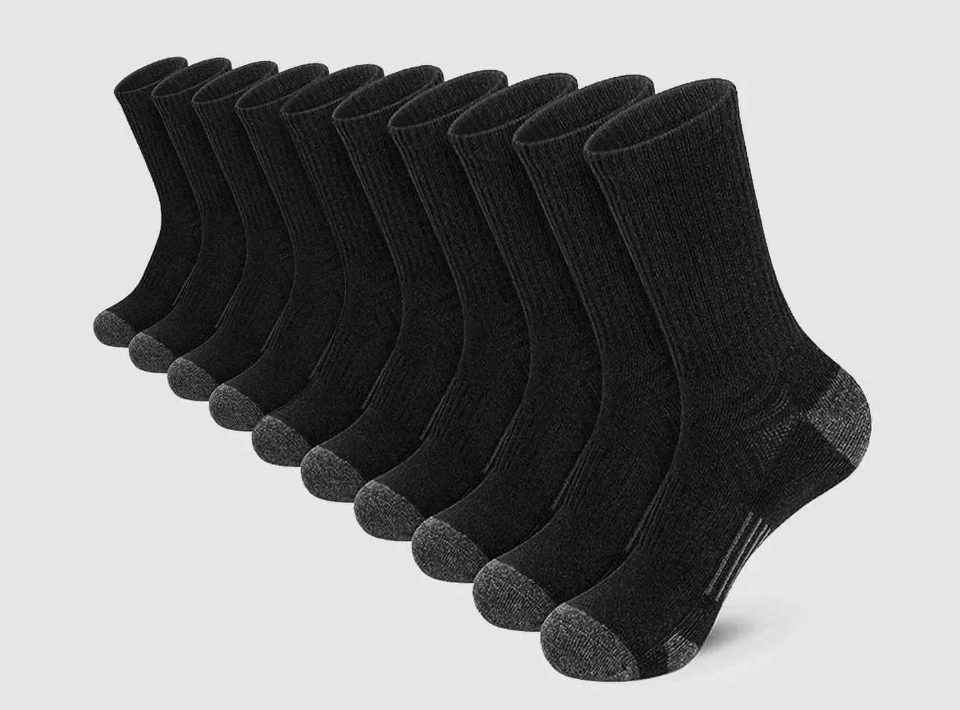 FitVille SportStep Athletic Mid Socks 5-Pair Bundle (for Men)