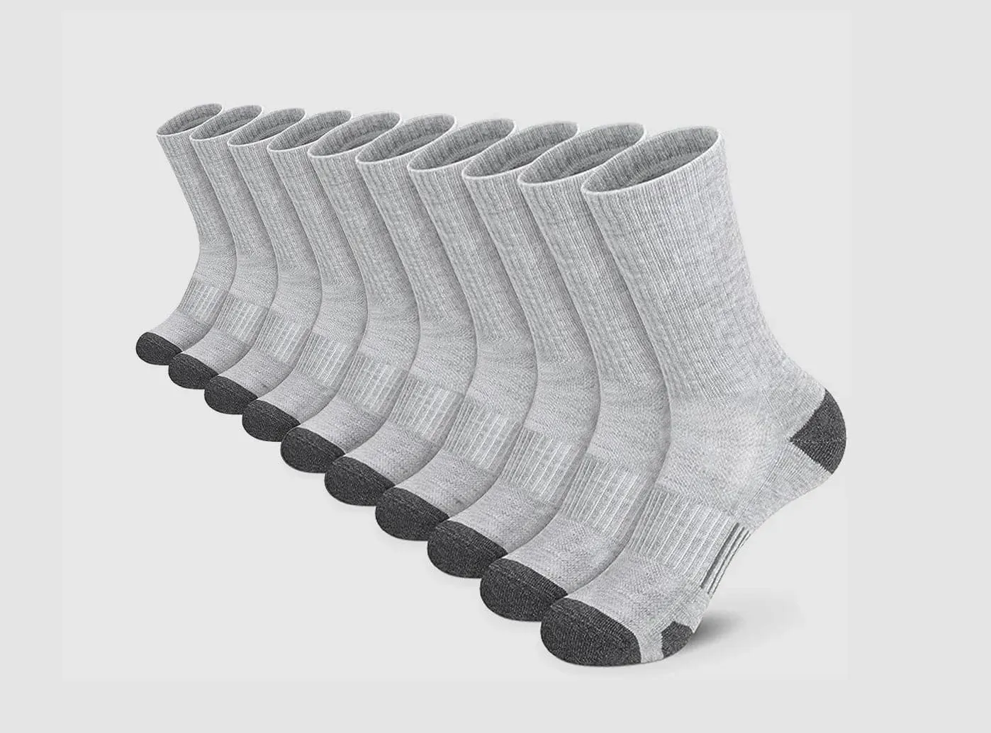 FitVille SportStep Athletic Mid Socks 5-Pair Bundle (for Men)