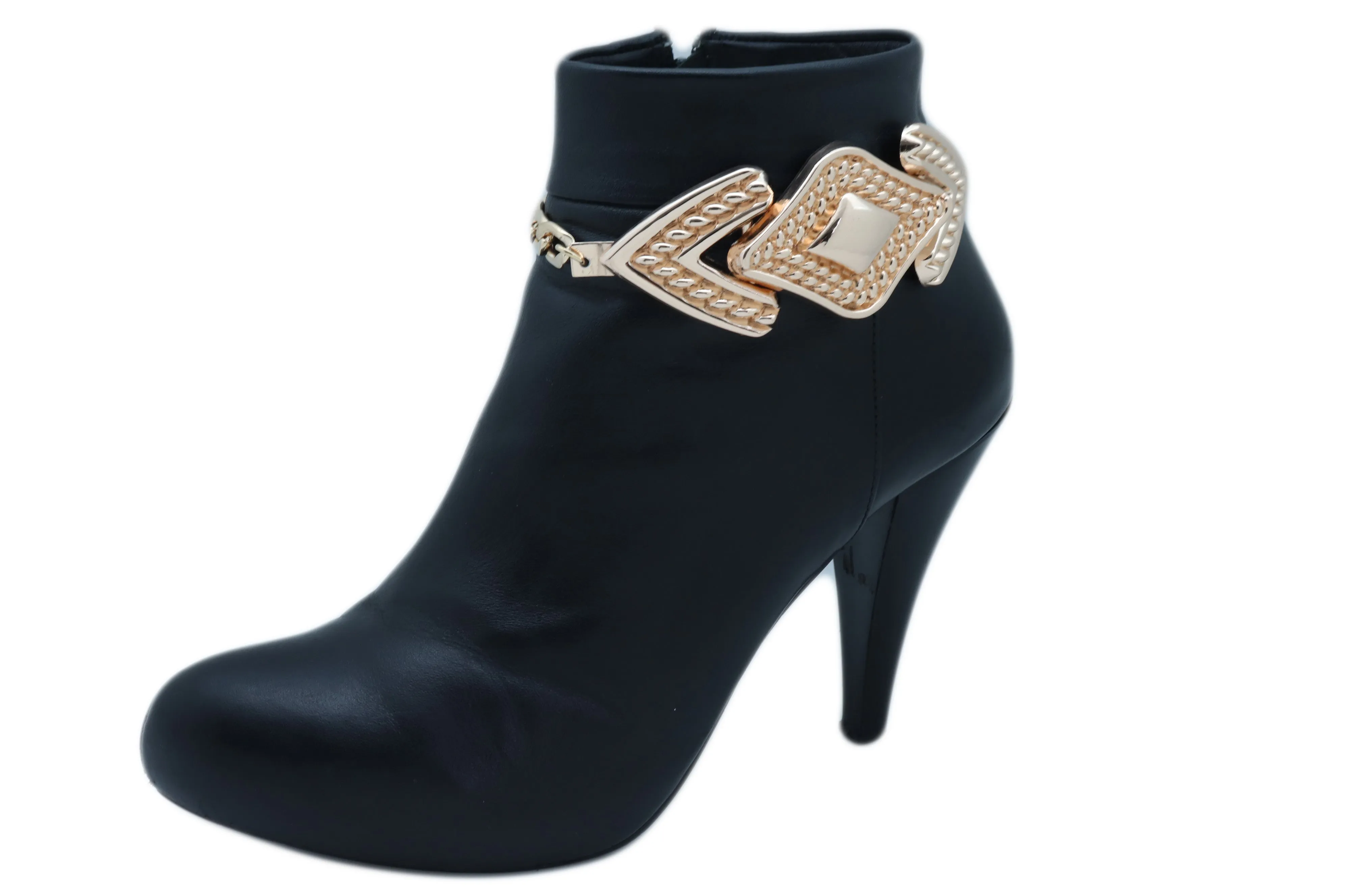 Gold Retro 80s Arrow Head Charm Boot Chain