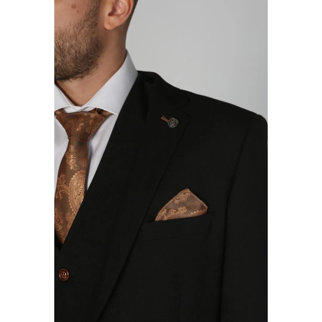 Mayfair- Men's Plain Black Blazer Weddings & Prom