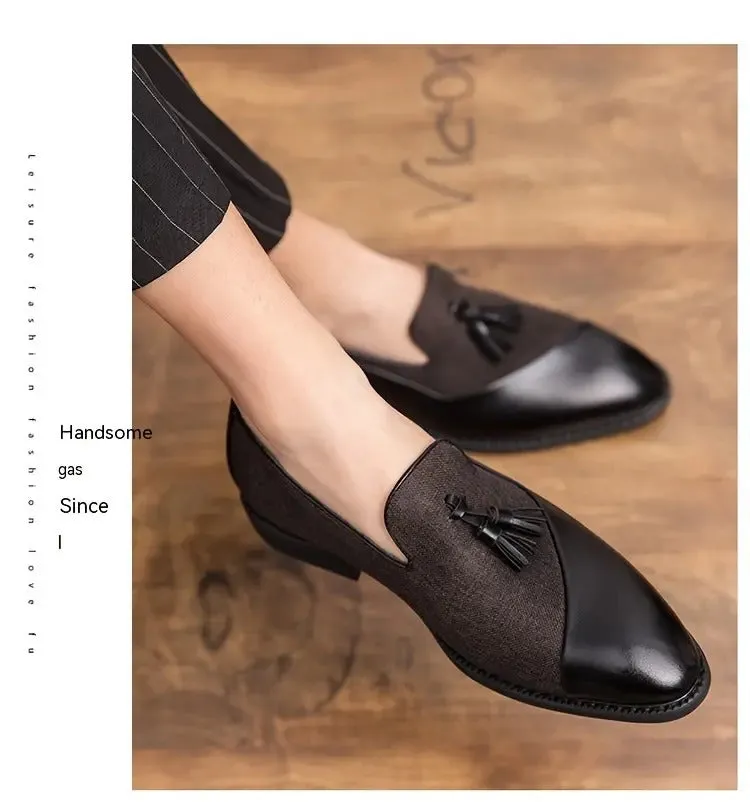 Men's Vintage Slip On Tassel Loafer Shoes Comfy Non Slip Rubber Sole Casual Dress Shoes | 1109-58