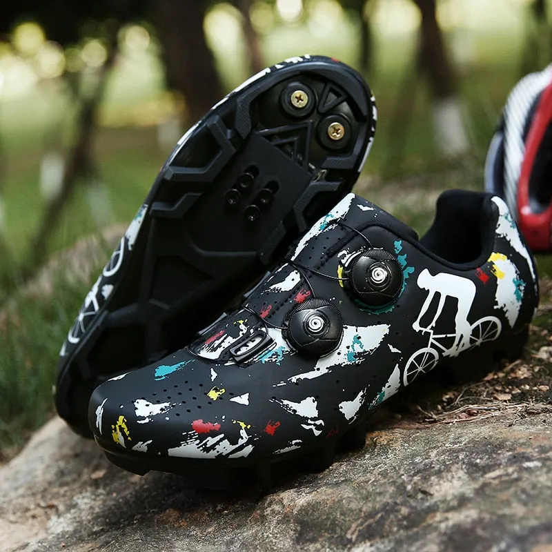 MTB Cycling Shoes Men Women Outdoor Sports Self-locking Road Bike Racing Bicycle Sneakers Shoe Flat Cleat Mountain SPD