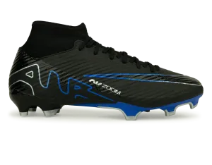 Nike Men's Zoom Mercurial Superfly 9 Academy FG/MG Black/Blue