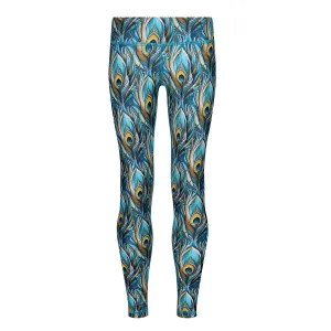 Pretty In Peacock Kids Leggings