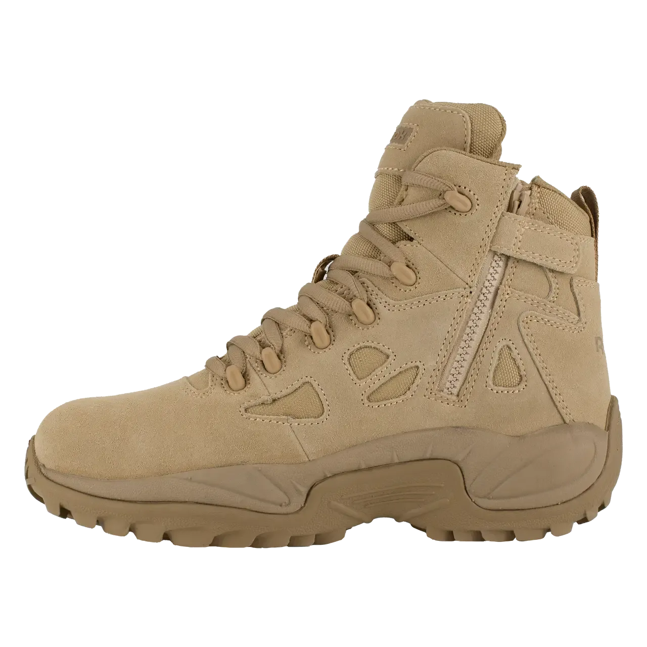 Rapid Response Rb 6 Inch Composite-Toe Side Zip Military Work Boot Desert Tan