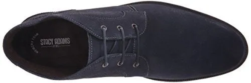 STACY ADAMS MEN'S DABNEY CHUKKA BOOT, NAVY SUEDE, 13 W US