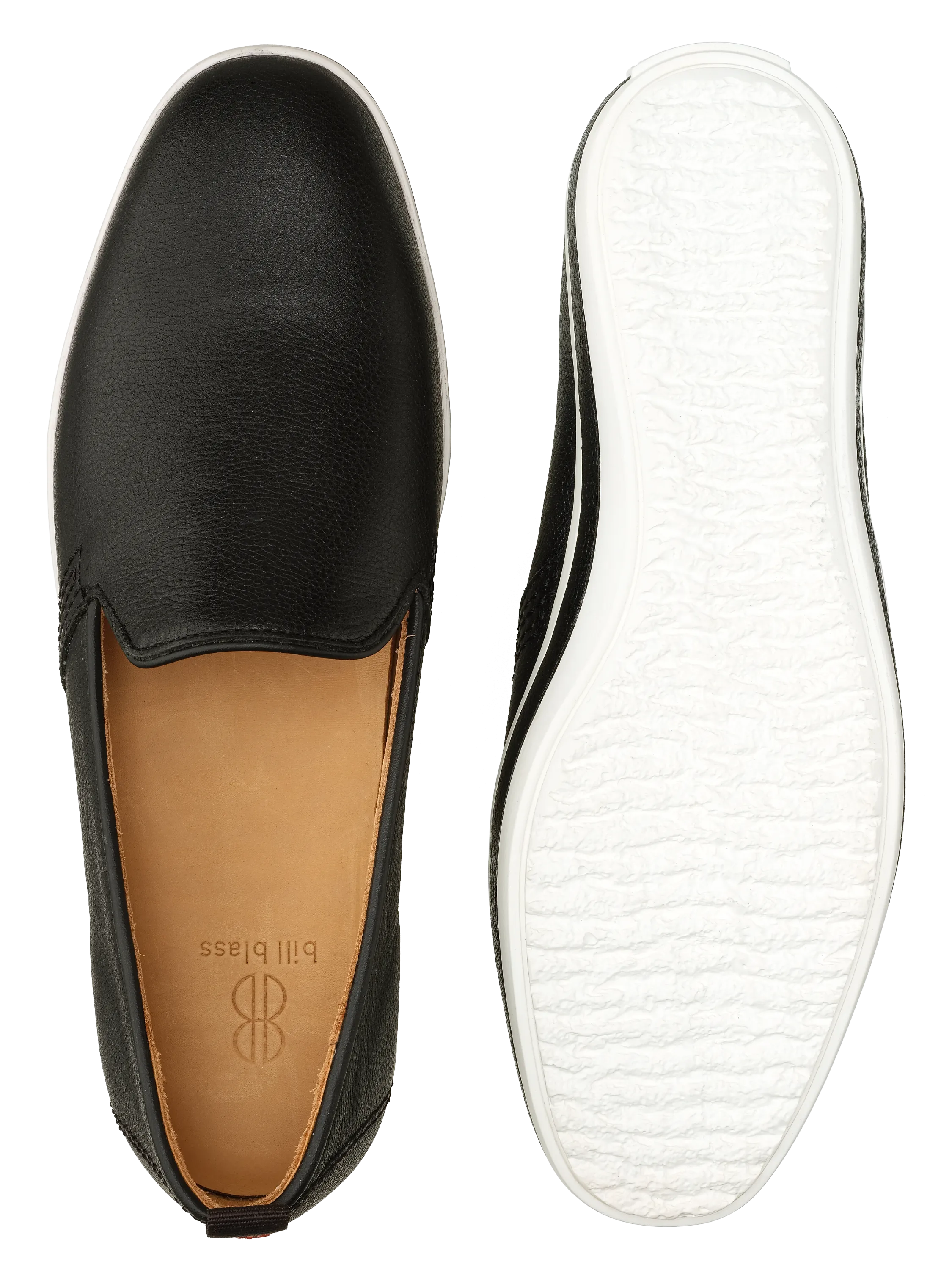 Sutton Leather Slip On - Black