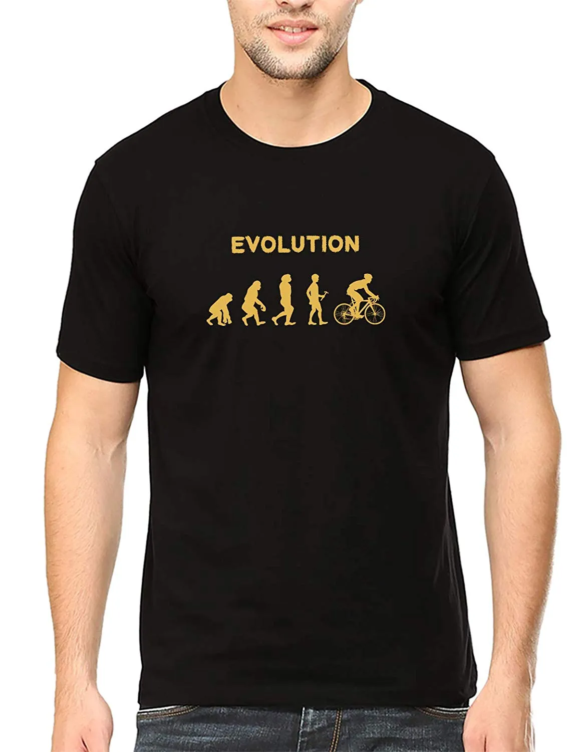 Swag Swami Men's  Evolution Of Cycling  T-Shirt