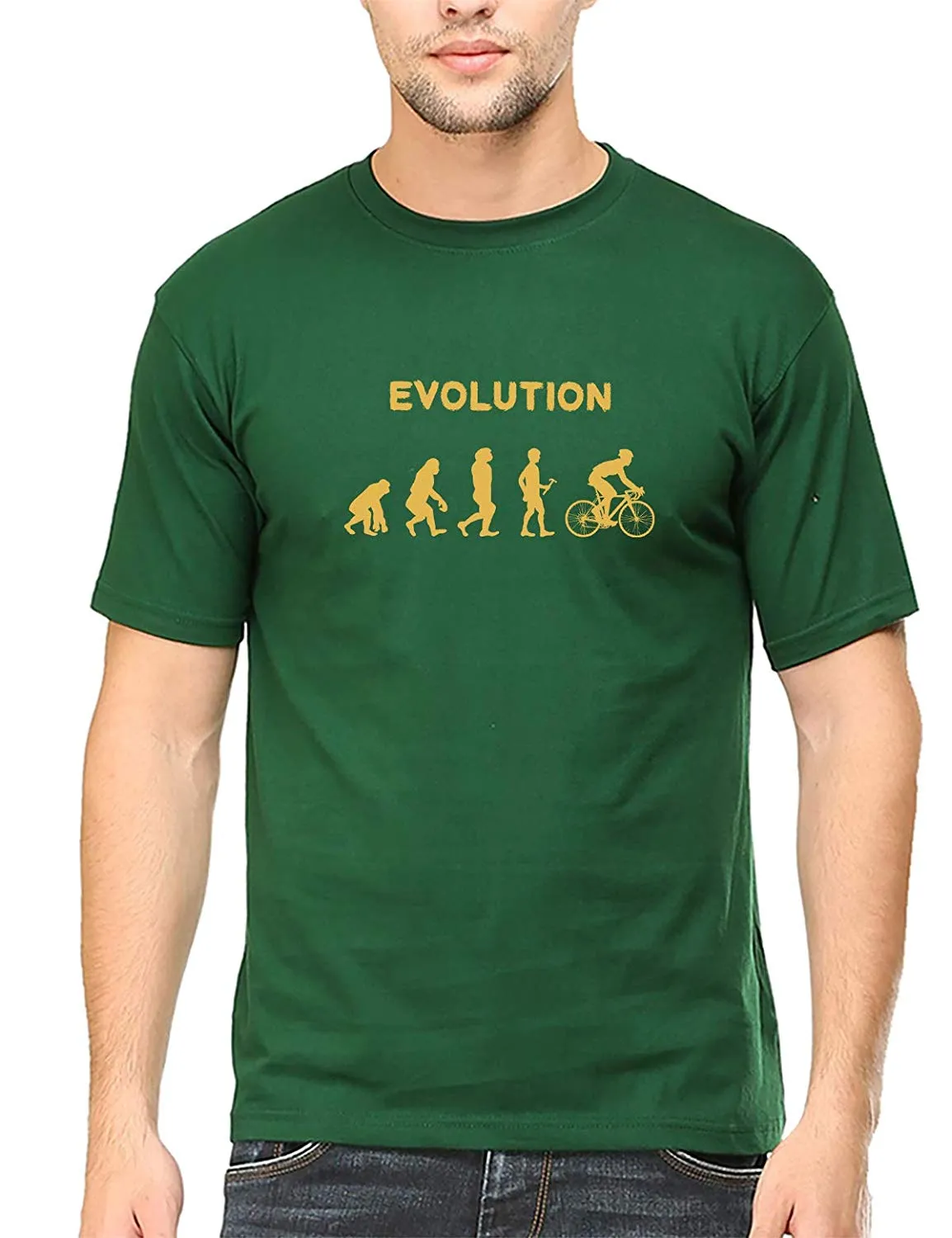 Swag Swami Men's  Evolution Of Cycling  T-Shirt