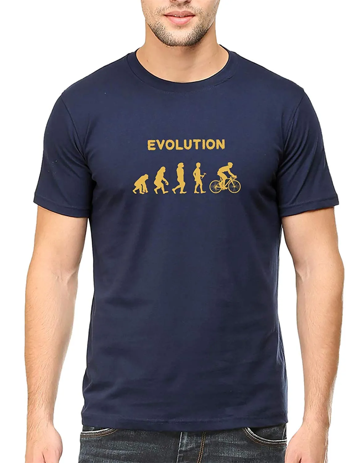 Swag Swami Men's  Evolution Of Cycling  T-Shirt