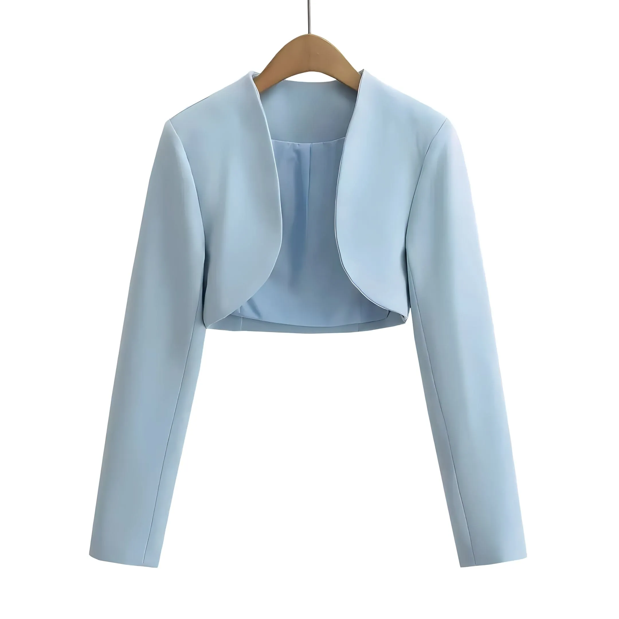 The Vivienne Long Sleeve Cropped Blazer - Multiple Colors