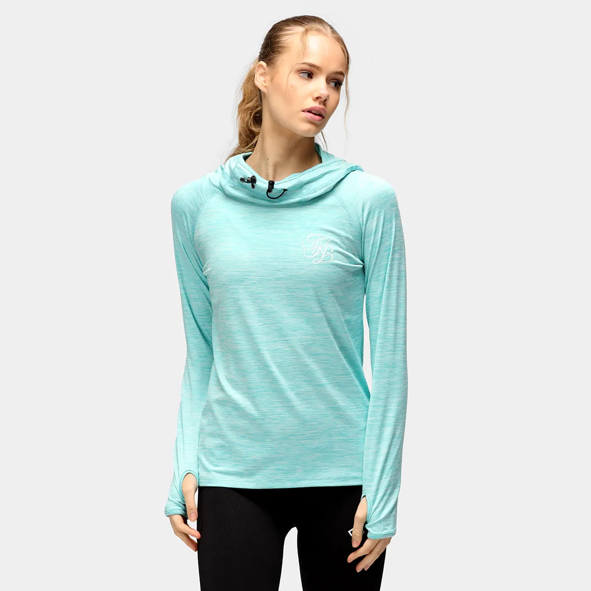 TKB Ocean Blue Cowl Neck Hoodie