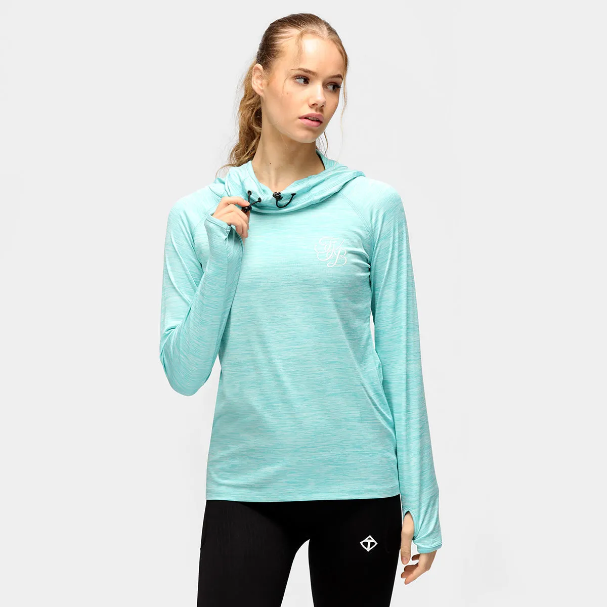 TKB Ocean Blue Cowl Neck Hoodie